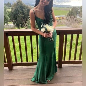 Green Prom Dress size XS or 00 was altered a little.